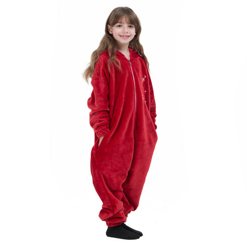 Snuggs Kids Blanket Onesie Christmas Red